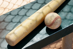 baseball bat and glove