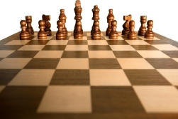 A chess board with pieces on it