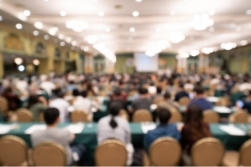 A group of people at a seminar